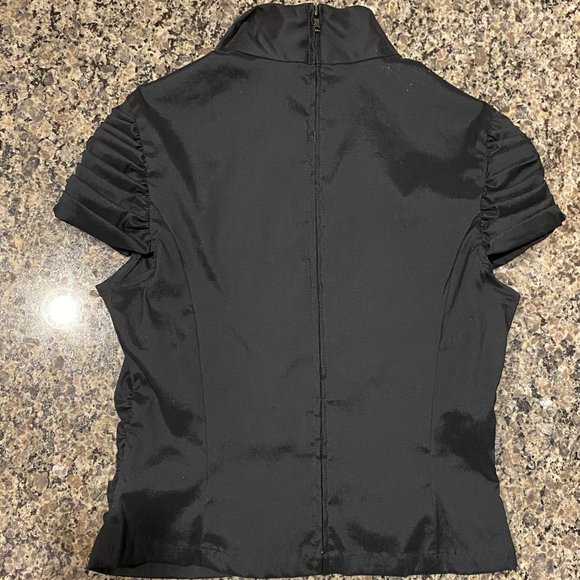 Like New Tadashi Shoji, Neiman Taffeta Blouse, P/0 - Picture 3 of 4